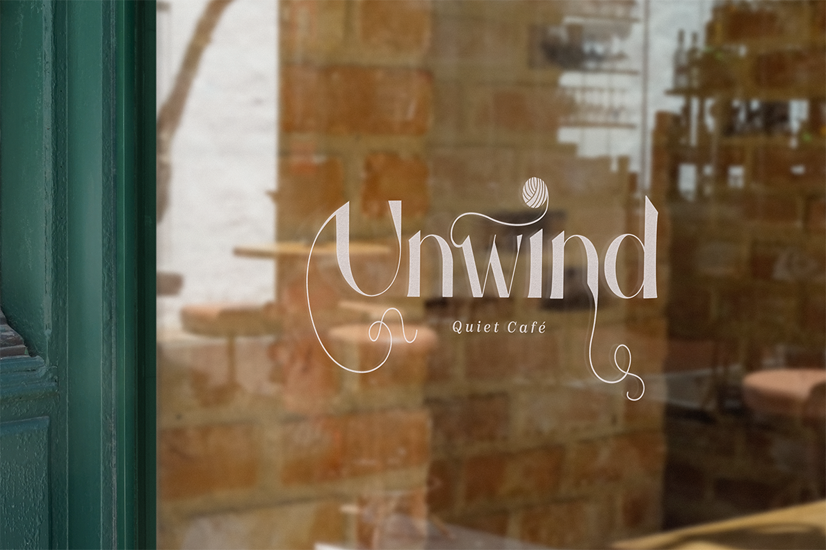 Unwind: Quiet Cafe window logo
